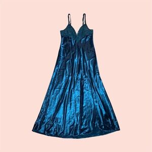 Vintage Long Teal Slip